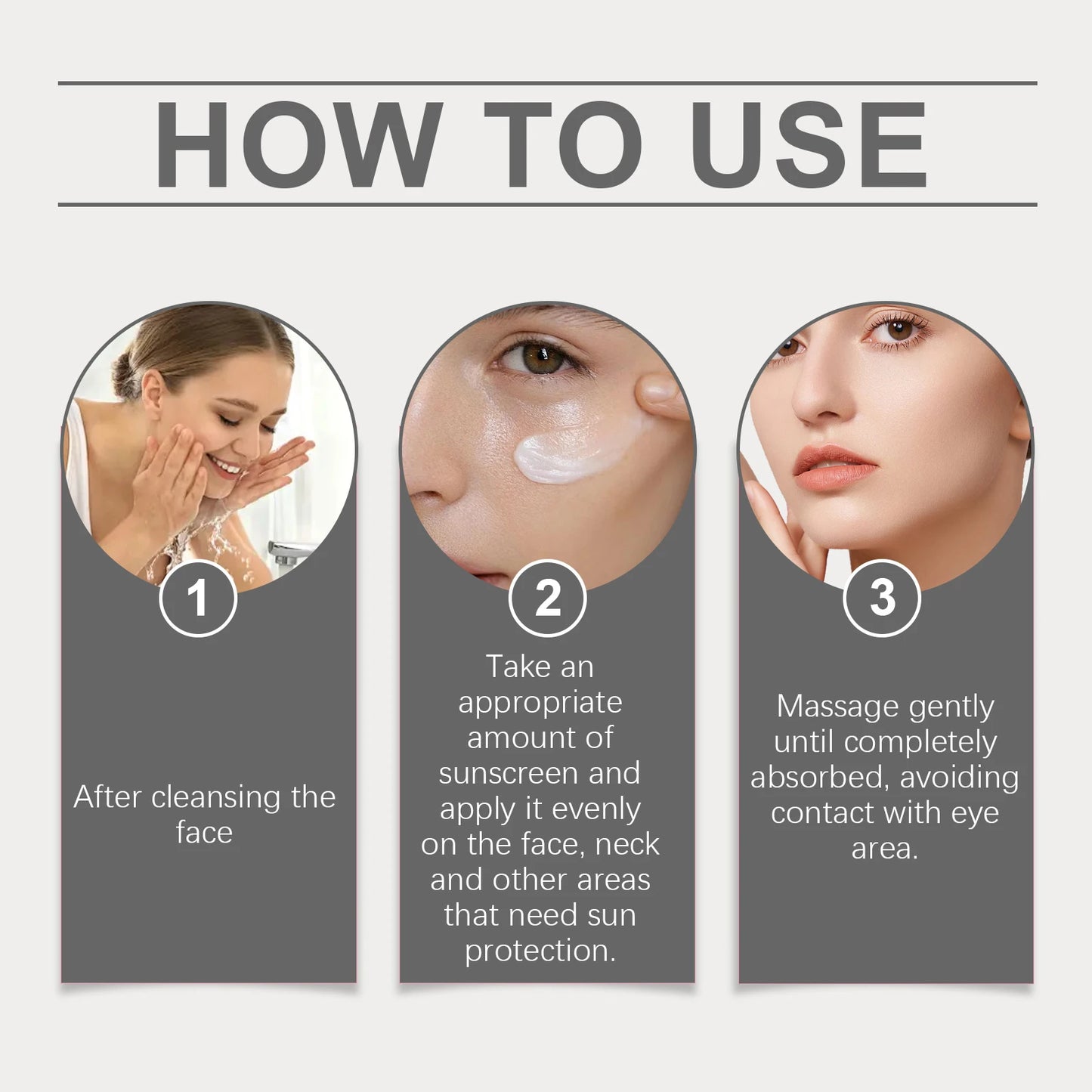 Hoygi Moisturize Sunscreen Cream Non-greasy Prevent UV Lasting Hydrating Soothing Smoothing Face Sunscreen Cream for Summer