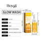 Hoygi 100ml Turmeric Face Wash Cleanser Clean Pores Glow Skin Care Hydrating Oil Control Remove Blackhead Exfoliating Cleanser