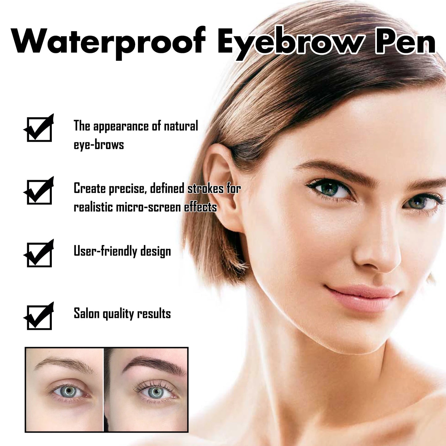EELHOE Multi Color 4 Forks Eyebrow Pen Natural Plumping Eyebrow Waterproof Sweatproof Lasting Makeup Volumizing Eyebrow Pen
