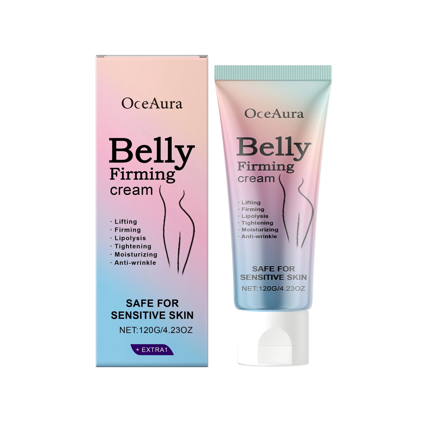 Oceaura 120g Firming Belly Cream Fat Burning Improve Sagging Skin Tighten Abdomen Slimming Lose Weight Abdominal Shaping Cream