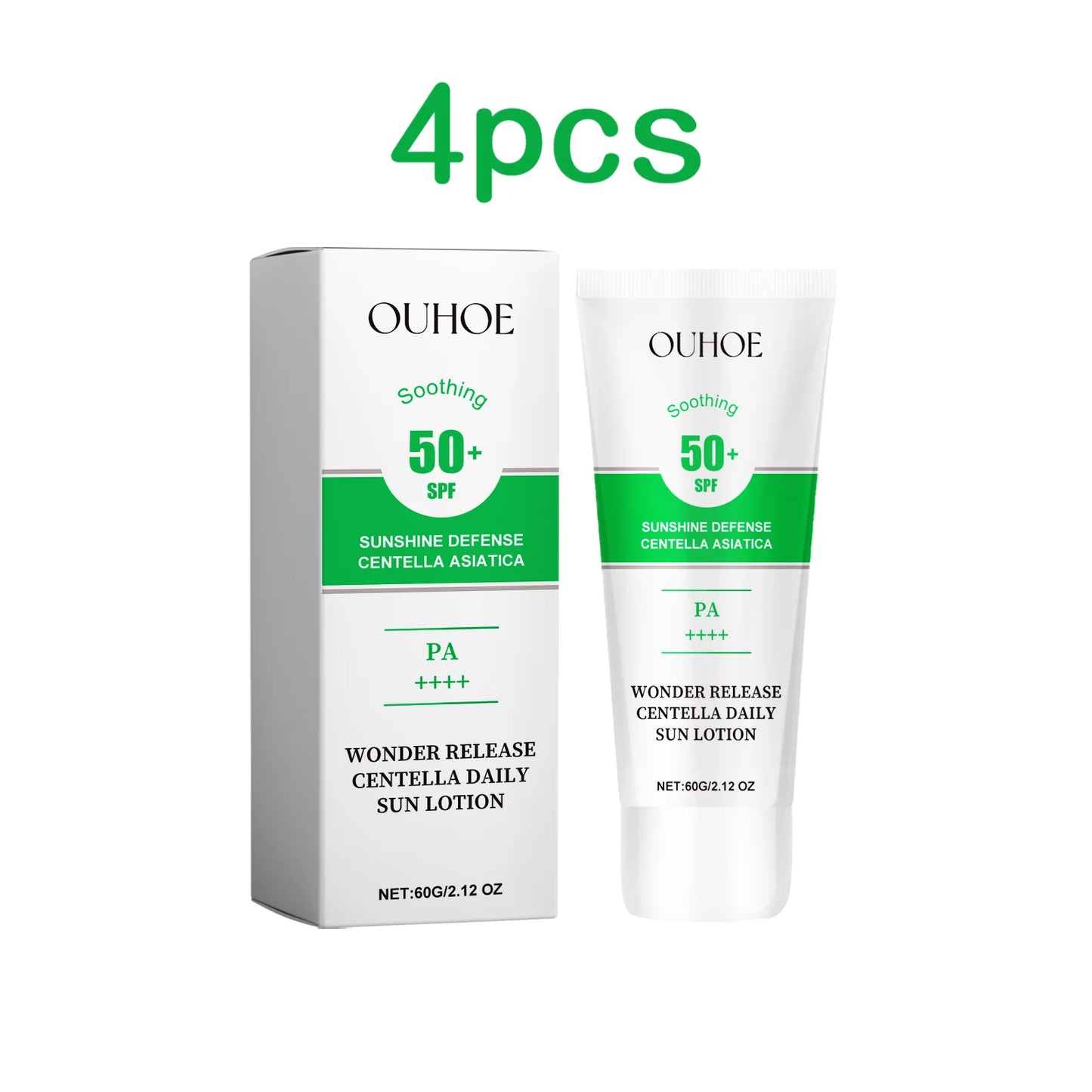 Ouhoe 60g Anti Uv Sunscreen Spf50+ Centella Asiatic Solar Sunblock Moisturize Face Refreshing Oil Control Summer Sunscreen Cream