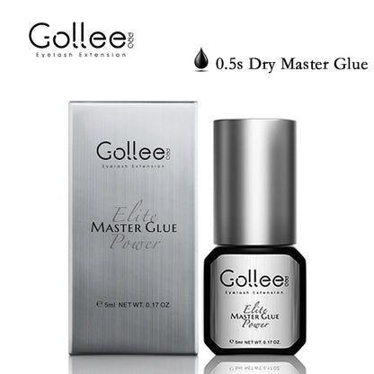 Gollee Eyelash Glue 0.5s Fast Dry Low Humidity Eyelashes Extension Glue Black Hypoallergenic Strong Lash Glue Waterproof Makeup