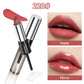 2 In 1 Dual Ended Moisturizing Lipstick & Lip Gloss,Waterproof Proof Lipstick Sealer,Matte & Mirror,Long Lasting,Non-Stick Cup