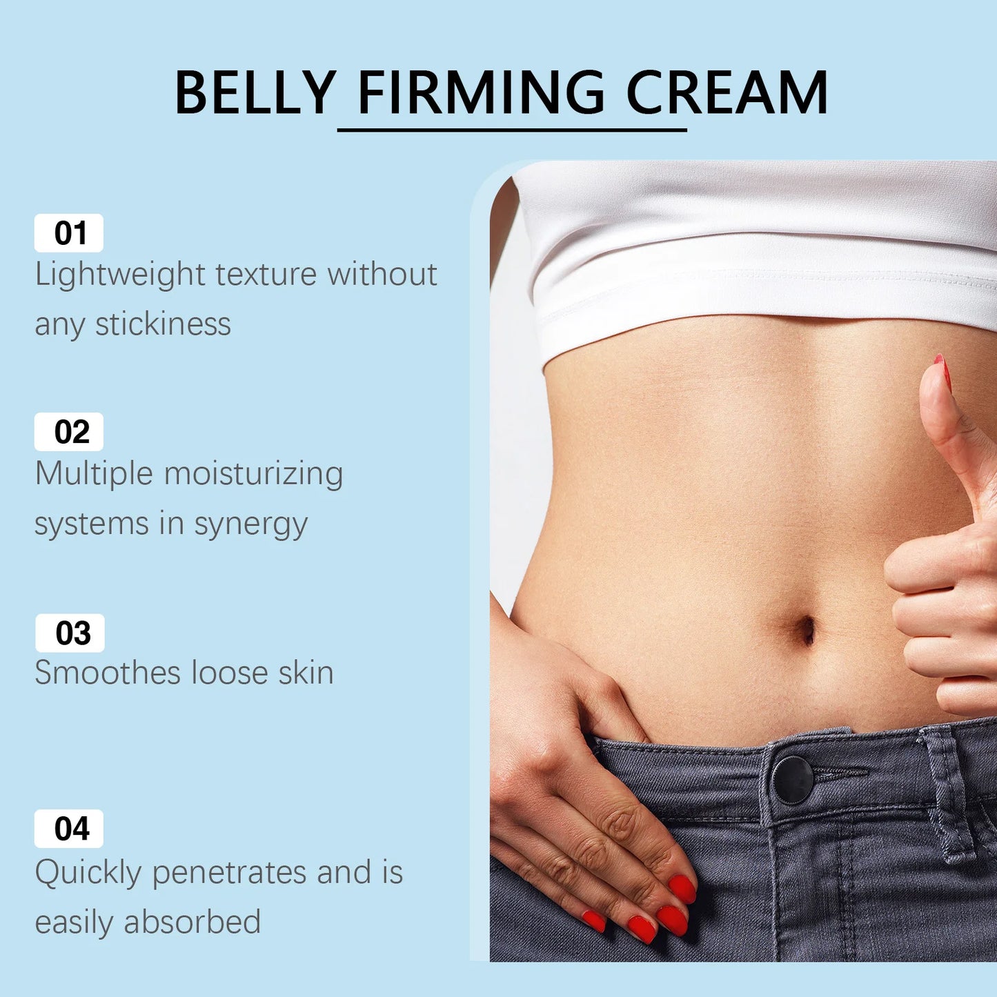 Oceaura 120g Firming Belly Cream Fat Burning Improve Sagging Skin Tighten Abdomen Slimming Lose Weight Abdominal Shaping Cream