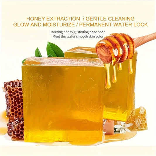 Natural Honey Handmade Soap Set with Essential Oils - 100g x 2pcs, Unisex, Perfect for Home or Travel