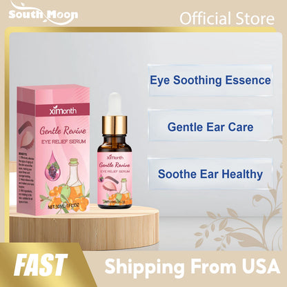 Ximonth Eye Relief Serum Relieve Eye Fatigue Firm Skin Prevent Milia Gentle Nourish Herbal Nursing Eye Soothing Essence Liquid