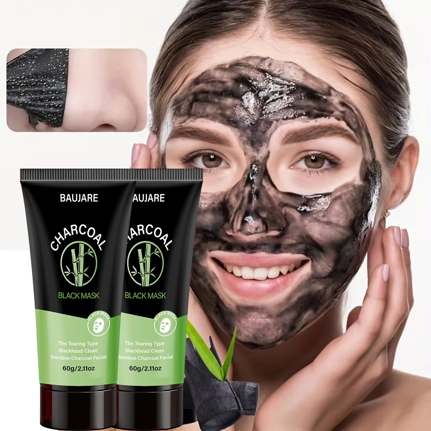 Charcoal Blackhead Peel Off Mask with Centella & Niacinamide, Deep Cleansing Pores & Purifying Skin, For All Skin Types.