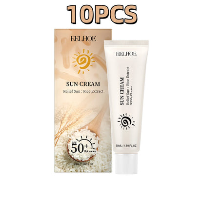 Sunscreen Spf 50+ Uv Shield Reduce Dryness Sunburn Repair Firming Skin Refreshing Oil Control Hydrate Brighten Sun Block Cream