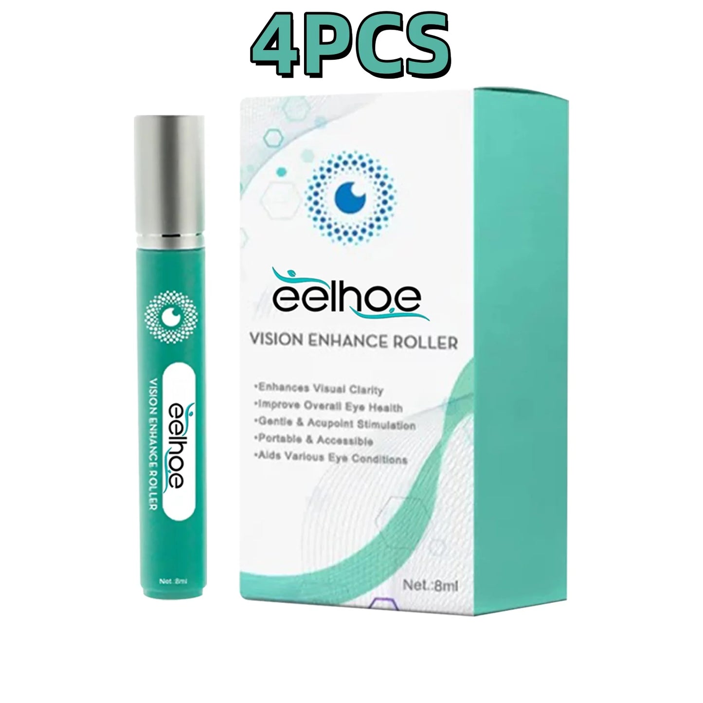Vision Enhancement Roller Relieve Discomfort Fatigue Dry Eye Astigmatism Eliminate Remove Dark Circles Eye Bags Massage Roller