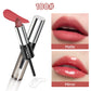 2 In 1 Dual Ended Moisturizing Lipstick & Lip Gloss,Waterproof Proof Lipstick Sealer,Matte & Mirror,Long Lasting,Non-Stick Cup