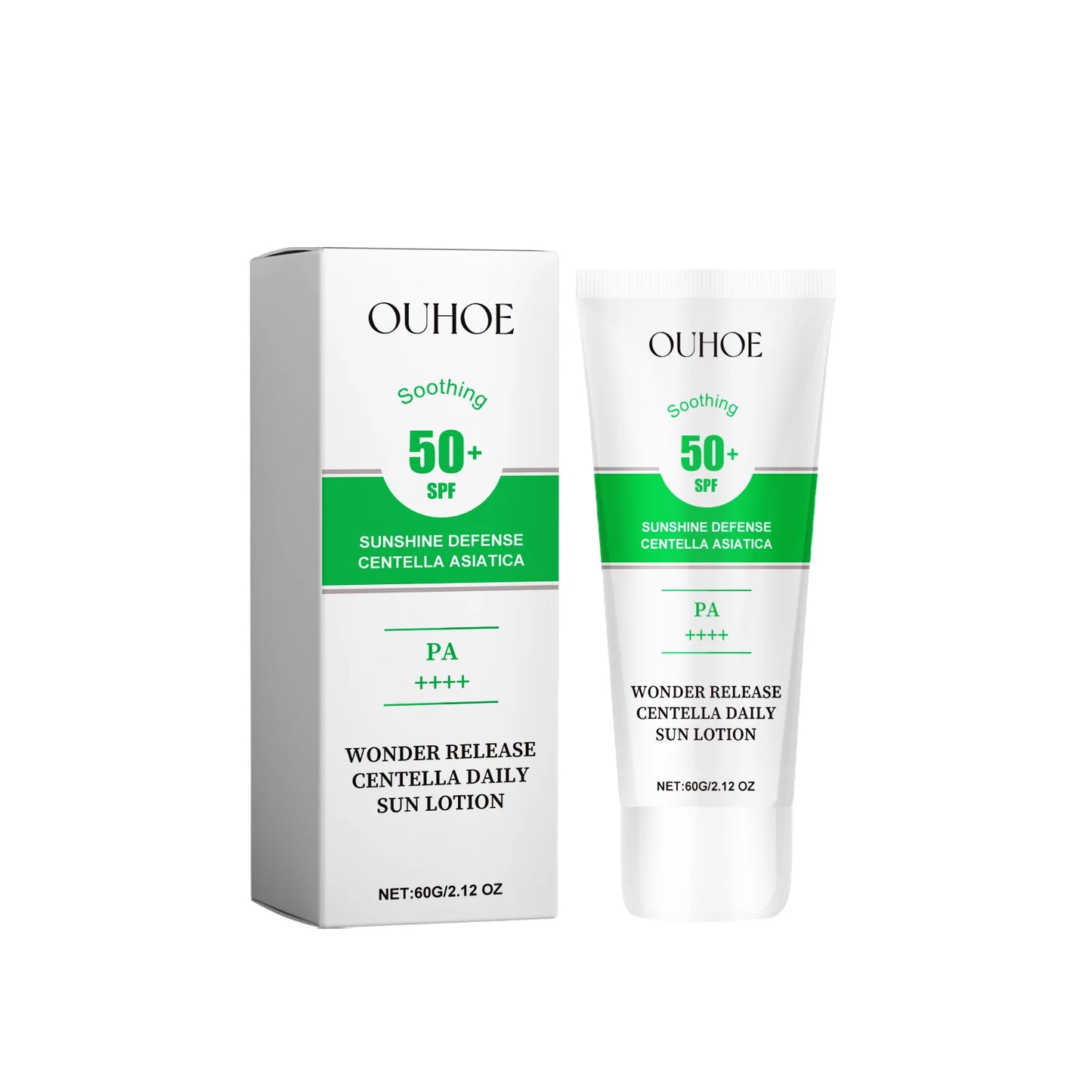 Ouhoe 60g Anti Uv Sunscreen Spf50+ Centella Asiatic Solar Sunblock Moisturize Face Refreshing Oil Control Summer Sunscreen Cream