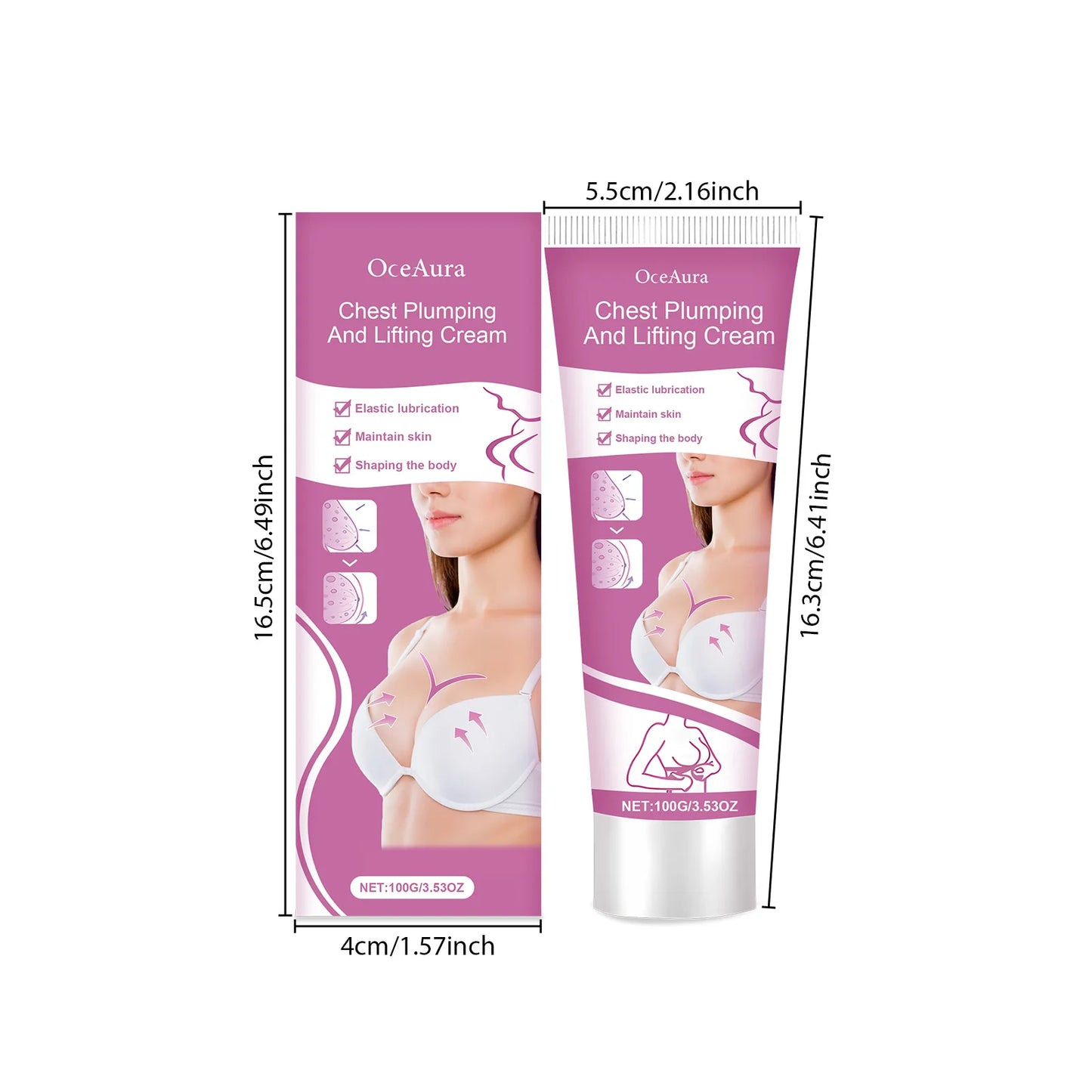 Oceaura Breast Lifting Cream Nourishing Enhance Skin Elasticity Lifting Reduce Dryness Non-greasy Refreshing Breast Cream