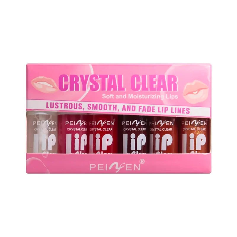 6pcs Jelly Lip Oil Set – Hydrating, Shimmering Gloss, Waterproof, Long-Lasting, Easy Application, Unisex, Multi-Shade Combo