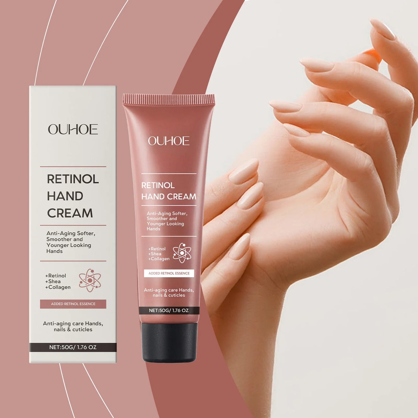 Moisturizing Hand Cream With Retinol Shea Butter Anti Aging For Fine Lines Nourishing Non Greasy Improve Dry Cracked Hands Daily