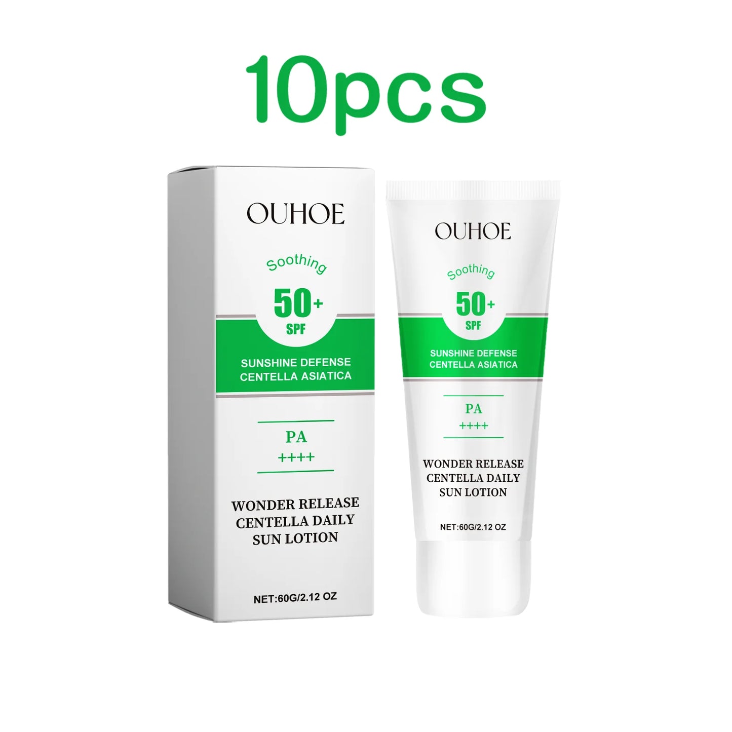 Ouhoe 60g Anti Uv Sunscreen Spf50+ Centella Asiatic Solar Sunblock Moisturize Face Refreshing Oil Control Summer Sunscreen Cream