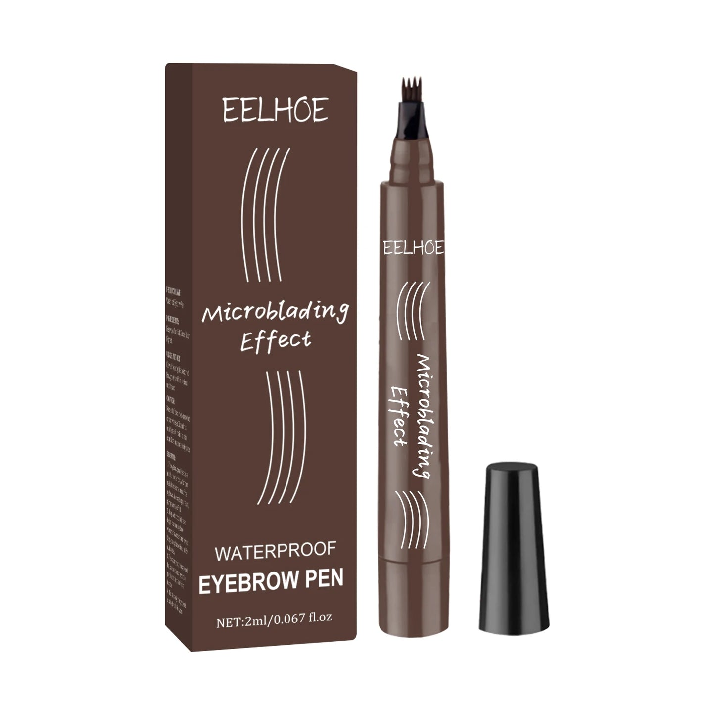 EELHOE Multi Color 4 Forks Eyebrow Pen Natural Plumping Eyebrow Waterproof Sweatproof Lasting Makeup Volumizing Eyebrow Pen