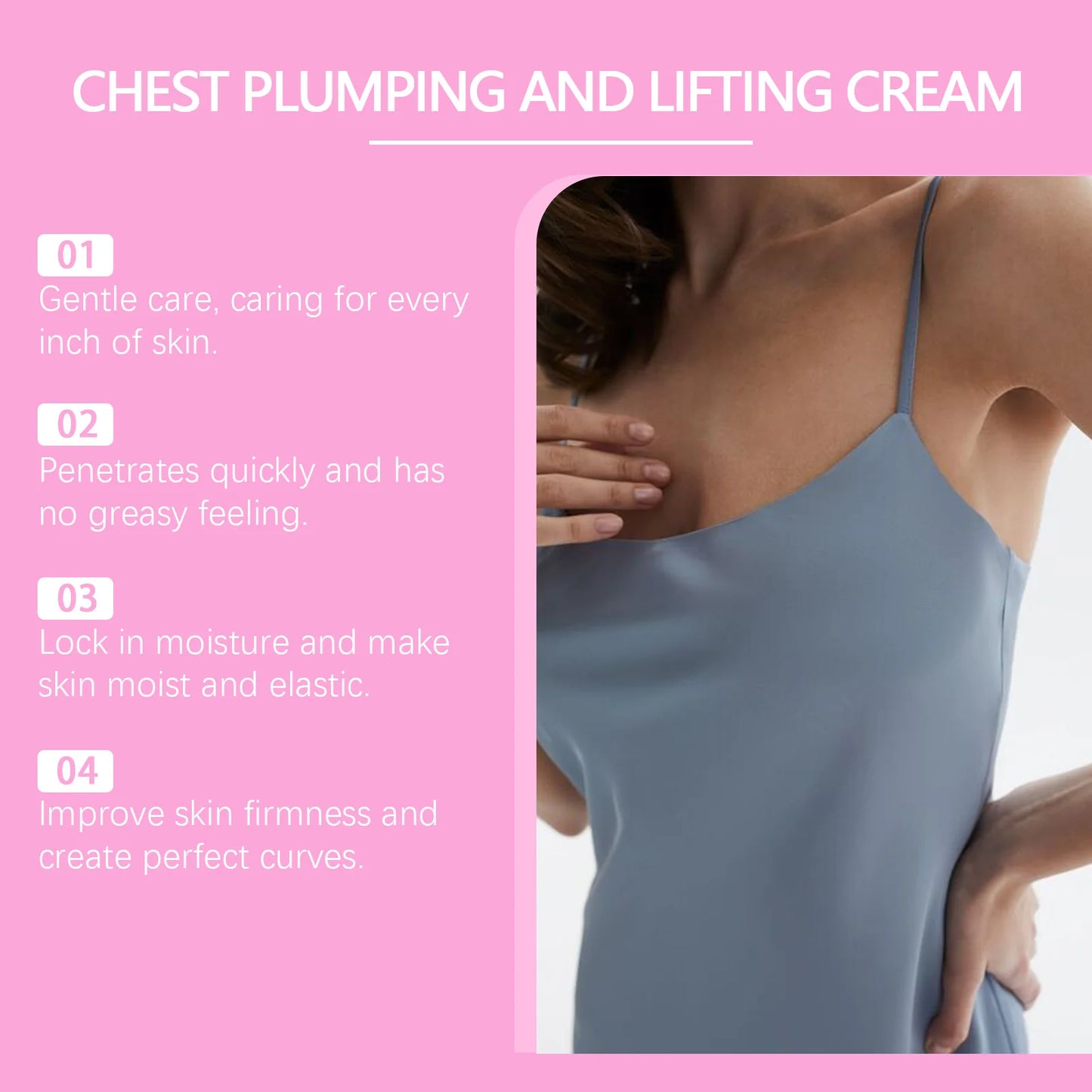 Oceaura Breast Lifting Cream Nourishing Enhance Skin Elasticity Lifting Reduce Dryness Non-greasy Refreshing Breast Cream