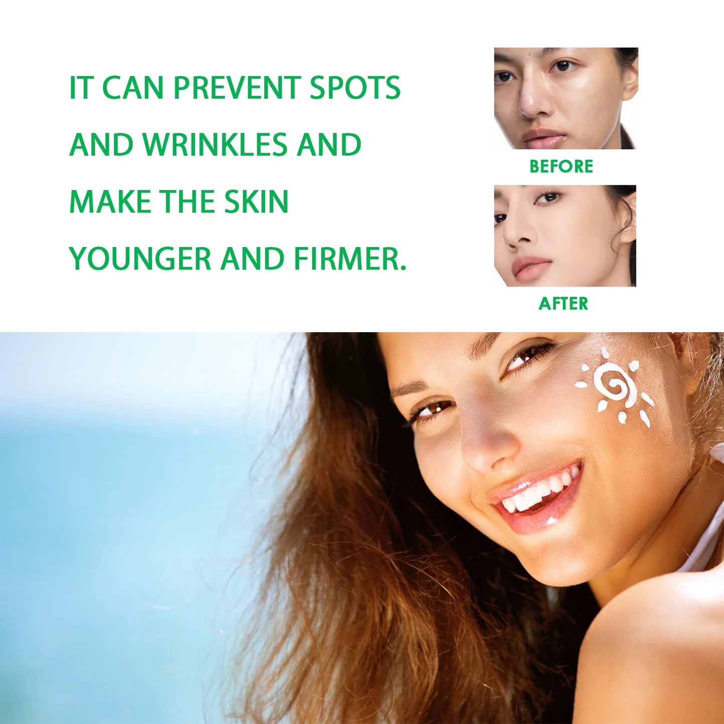 Ouhoe 60g Anti Uv Sunscreen Spf50+ Centella Asiatic Solar Sunblock Moisturize Face Refreshing Oil Control Summer Sunscreen Cream