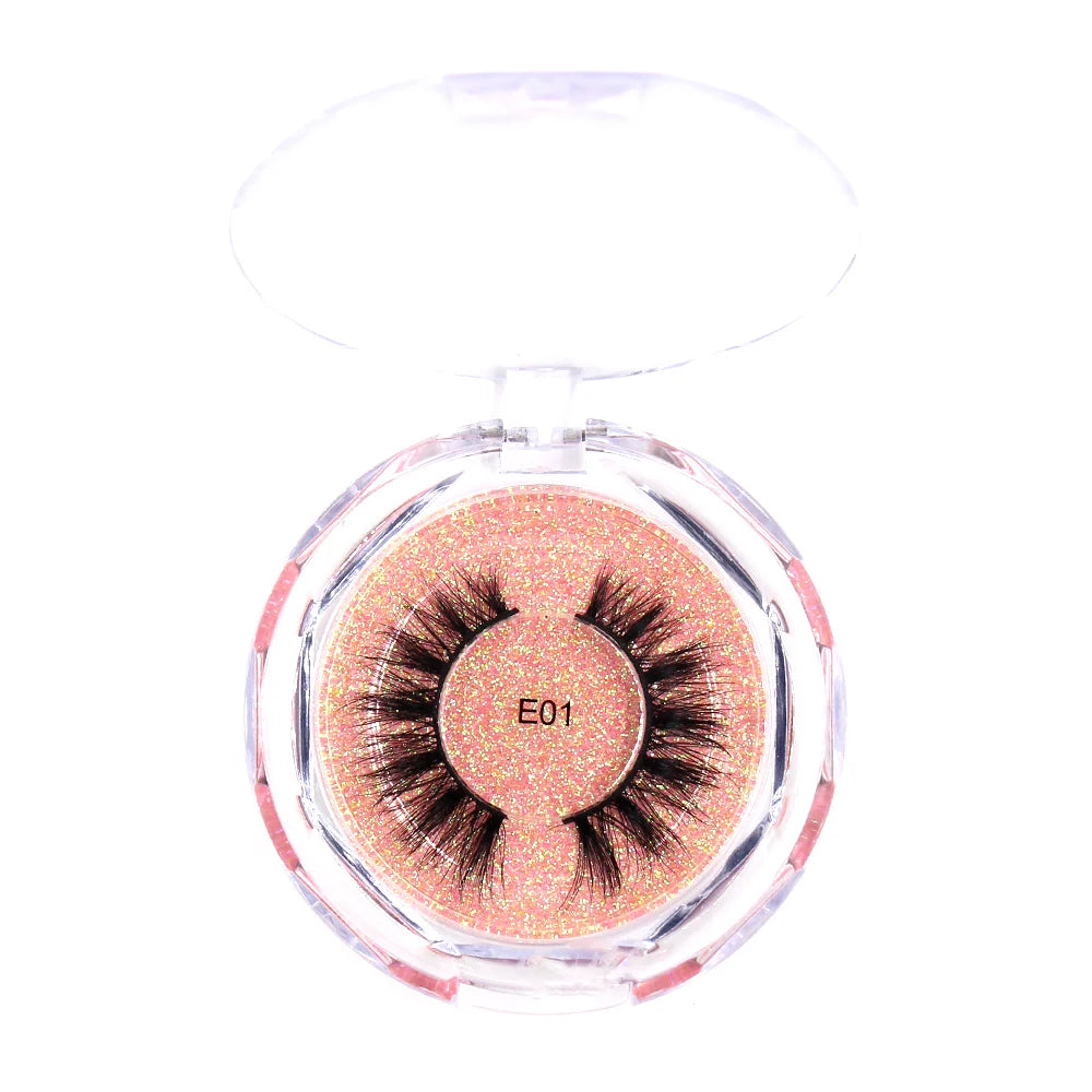 AMAOLASH Eyelashes Mink Lashes High Volume Thick False Eyelashes 3D Eyelash Extension Dramatic Soft Long Lasting Eye Lashes E01