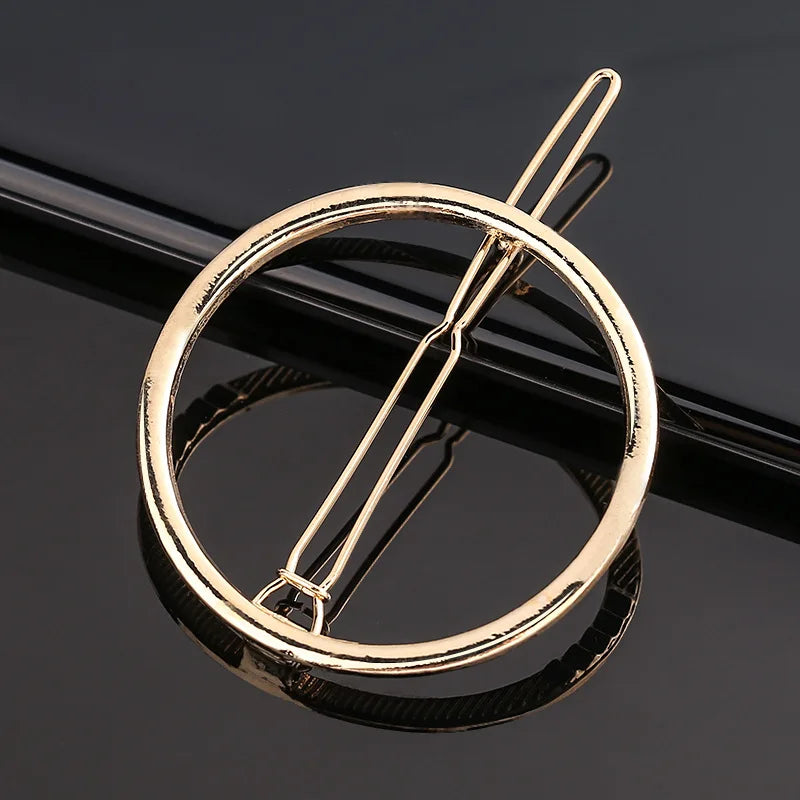 New Fashion Metal Love Heart Hair Clip Elegant Pearl Round Barrette for Women Girls Sweet Hairpins Barrettes Hair Accessories