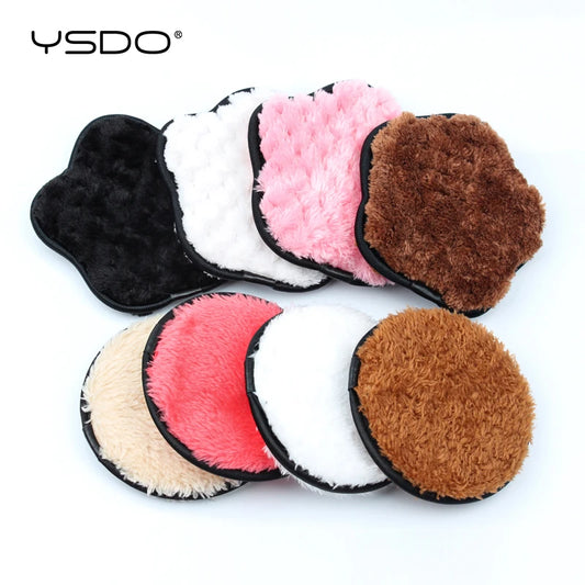 3PCS Reusable Makeup Remover Pads Cotton Wipes Microfiber Make Up Removal Sponge Cotton Cleaning Pads Tool Washable Sponge Pad