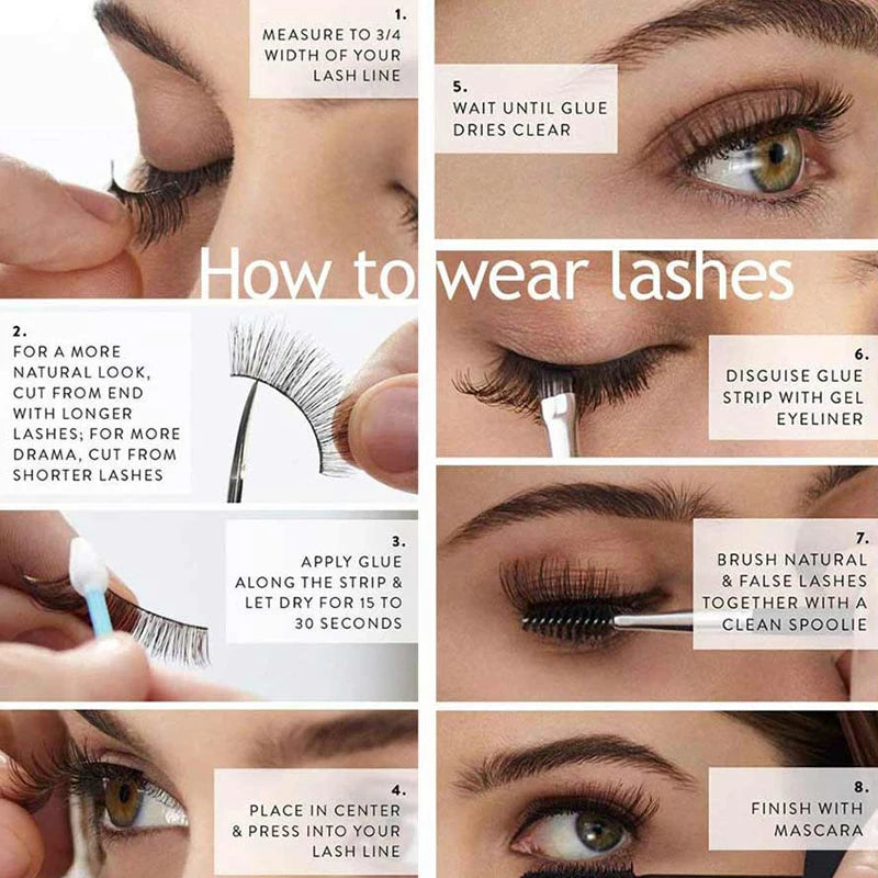 5/3pairs makeup eyelashes soft fluffy lashes false eyelashes dramatic 3d mink lashes lash extension make up 3d cilios faux cils
