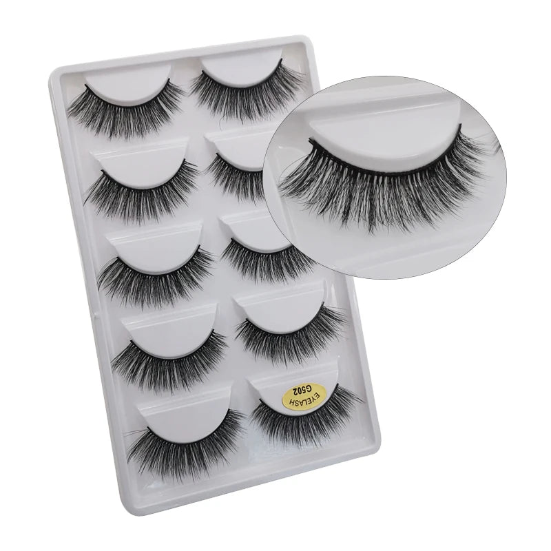 5/3pairs makeup eyelashes soft fluffy lashes false eyelashes dramatic 3d mink lashes lash extension make up 3d cilios faux cils