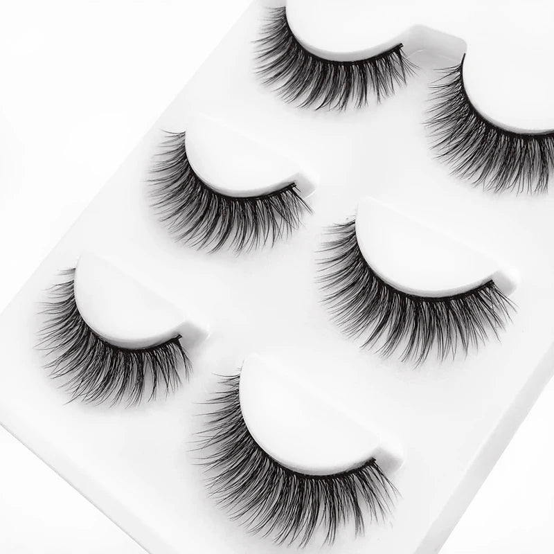 SHIDISHANGPIN 3 Pairs 29 Styles 3D Faux Mink Hair Soft False Eyelashes Fluffy Wispy Thick Lashes Handmade Lash Eye Makeup Tools