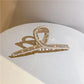 New Pearl Diamond Plate Hair Claw Clip Non-slip Metal Large Shark Clip Crab Hair Clip Women Hair Clips Accessories