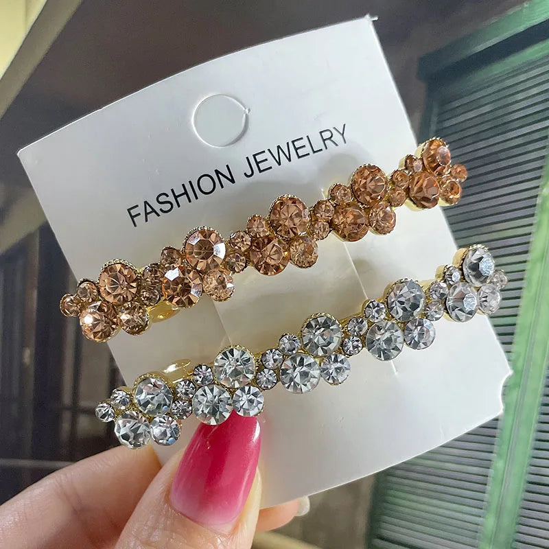 Korean Crystal Pearl Spring Hair Clips Pins for Women Girls Elegant Barrettes Hairpins Hairgrips Headwear Hair Accessories
