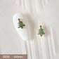 10pcs 3D Alloy Christmas Tree Bells Nail Art Zircon Pearl Metal Manicure Nails Accessories DIY Nail Decorations Supplies Charms