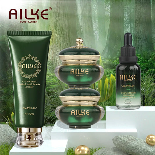 AILKE Retinol Brightening Face Cream, Anti-Wrinkles, Remove Stains, Firming, Whitening Skin, Moisturizing Facial Cream Set