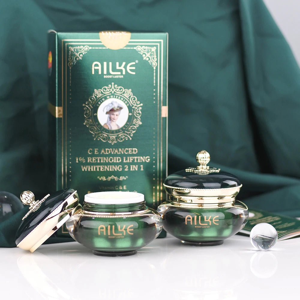 AILKE Dark Spots Removal Face Cream, With Retinol, Vitamin C, Reduce Freckles, Melanin Day And Night Lightening Skin Care Set