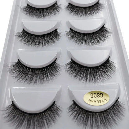 5/3pairs makeup eyelashes soft fluffy lashes false eyelashes dramatic 3d mink lashes lash extension make up 3d cilios faux cils