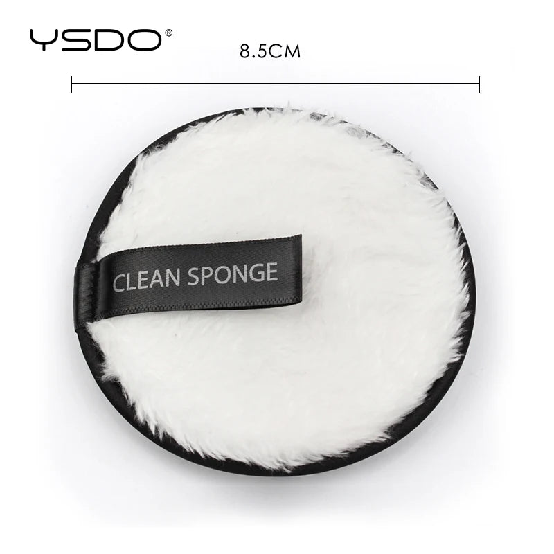 3PCS Reusable Makeup Remover Pads Cotton Wipes Microfiber Make Up Removal Sponge Cotton Cleaning Pads Tool Washable Sponge Pad