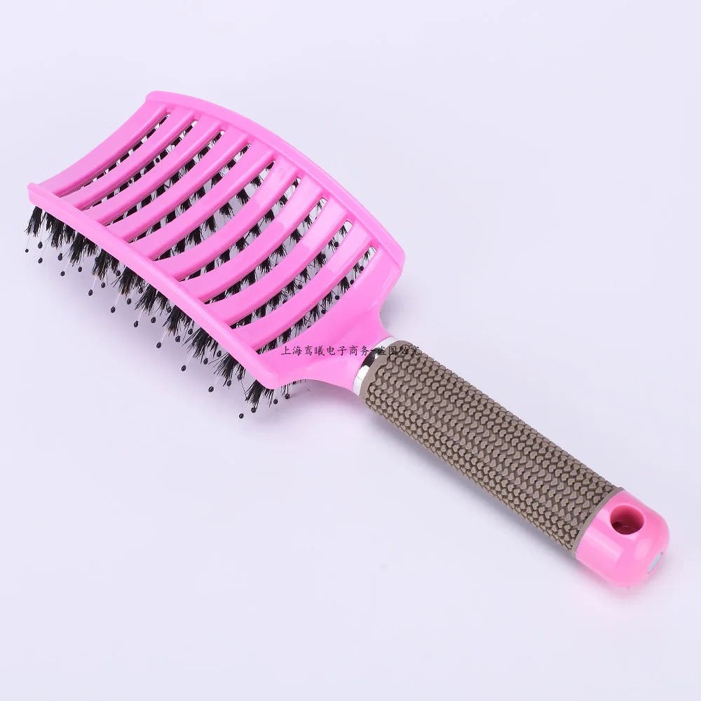 3PCS /set Women's Anti-Knot Nylon Bristle Hairbrush Detangler Scalp Massage Tangle Teaser Hair Comb for Hair Care