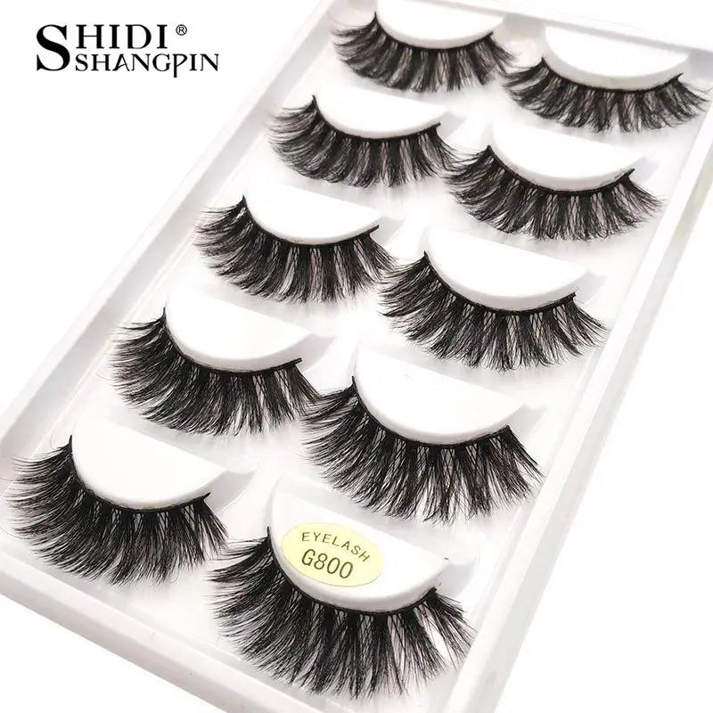5/3pairs makeup eyelashes soft fluffy lashes false eyelashes dramatic 3d mink lashes lash extension make up 3d cilios faux cils