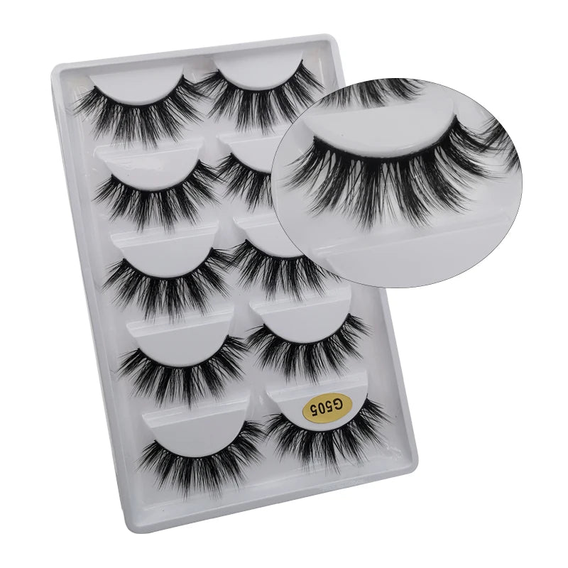 5/3pairs makeup eyelashes soft fluffy lashes false eyelashes dramatic 3d mink lashes lash extension make up 3d cilios faux cils