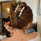 New Big Pearls Acrylic Hair Claw Clips Crab Hairpins Large Makeup Hair Styling Barrettes for Women Hair Accessories Bow Hairgrip