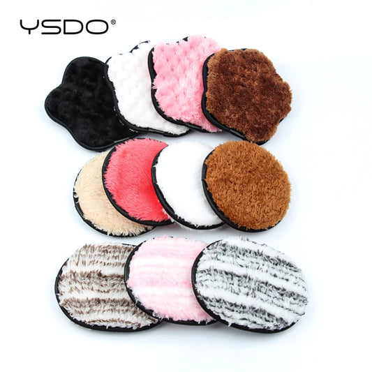 3PCS Reusable Makeup Remover Pads Cotton Wipes Microfiber Make Up Removal Sponge Cotton Cleaning Pads Tool Washable Sponge Pad