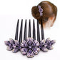Crystal Rhinestones Flower Hair Combs Clip Vintage Hairpins Bridal Wedding Headdress Women Hair Accessories Disk Headwear Bnads