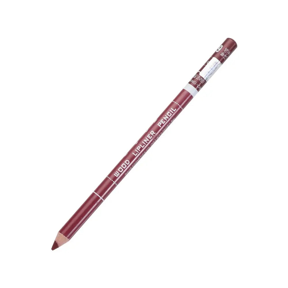 Colorful Natural Matte Wood Lip Liner Pen Waterproof Long Lasting Lipstick Pencil Contour Lady Charming Women's Cosmetic Tool