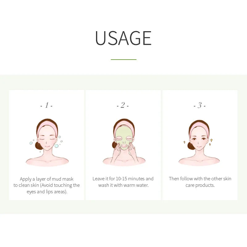 LAIKOU 7pcs Matcha Green Clay Mud Face Mask Reduce Wrinkle Night Facial Packs dark circle Moisturize Mask for facecare