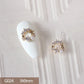 10pcs 3D Alloy Christmas Tree Bells Nail Art Zircon Pearl Metal Manicure Nails Accessories DIY Nail Decorations Supplies Charms