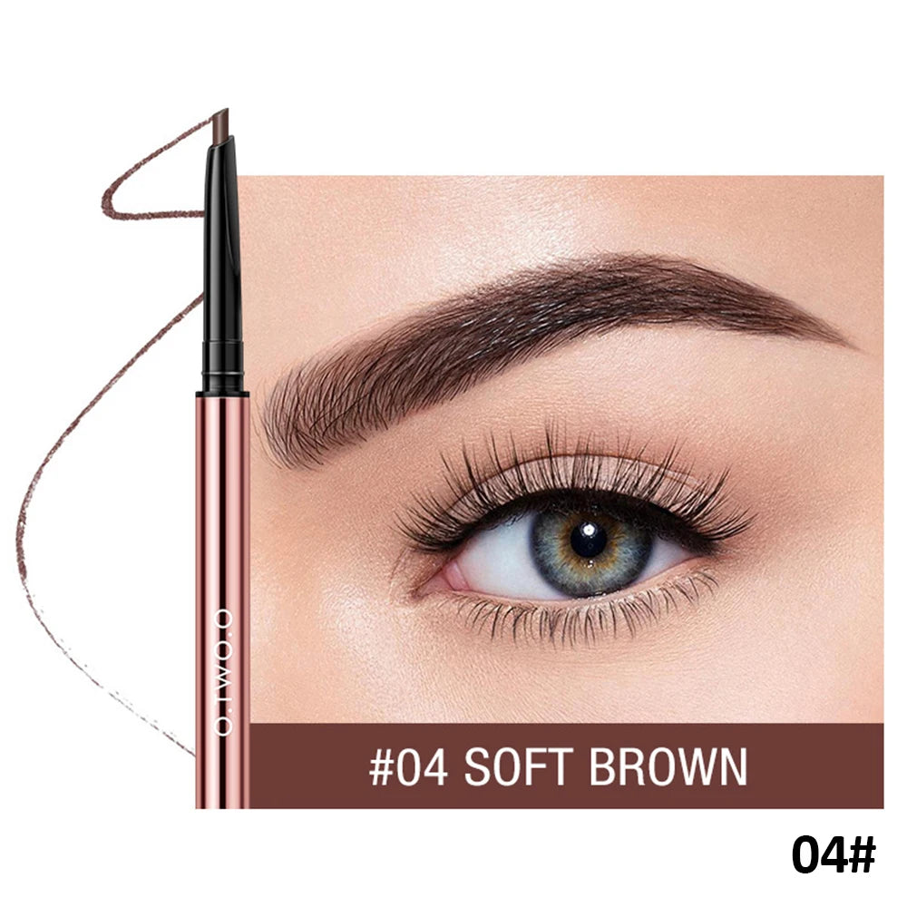 O.TWO.O 6 Colors Ultra Fine Waterproof Natural Long Lasting Paint Tattoo Eyebrow Black Brown Eyebrow Pencil With Brush Makeup