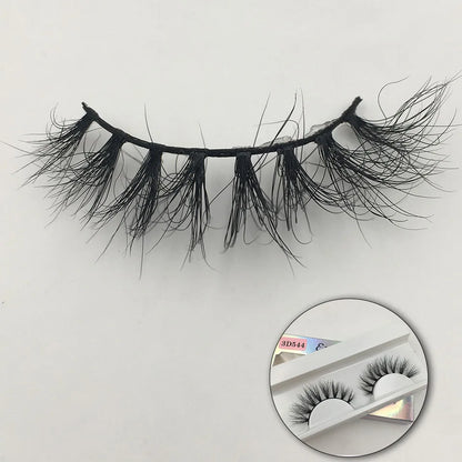 RED SIREN 15mm-20mm Fluffy Mink Lashes Makeup Dramatic Messy Natural Mink Eyelashes