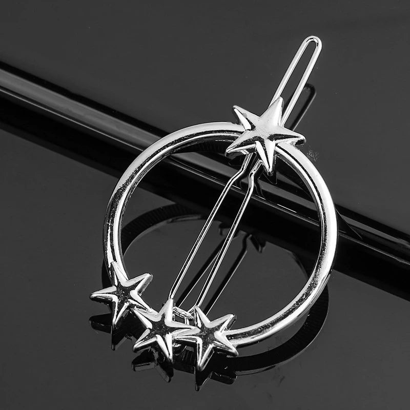 New Fashion Metal Love Heart Hair Clip Elegant Pearl Round Barrette for Women Girls Sweet Hairpins Barrettes Hair Accessories