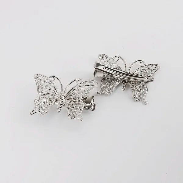 New Arrival 1PC Hollow Iron Sheet Metal Flower Butterfly Torus DIY Jewelry Hairpin Duck Tongue Hair Clip Girl Hair Accessories