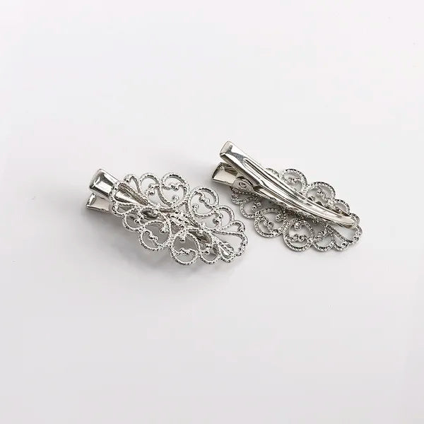 New Arrival 1PC Hollow Iron Sheet Metal Flower Butterfly Torus DIY Jewelry Hairpin Duck Tongue Hair Clip Girl Hair Accessories