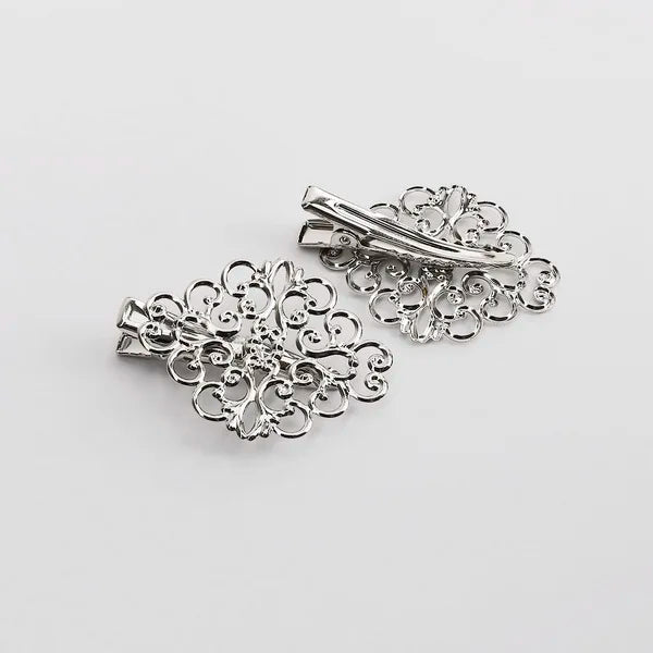 New Arrival 1PC Hollow Iron Sheet Metal Flower Butterfly Torus DIY Jewelry Hairpin Duck Tongue Hair Clip Girl Hair Accessories